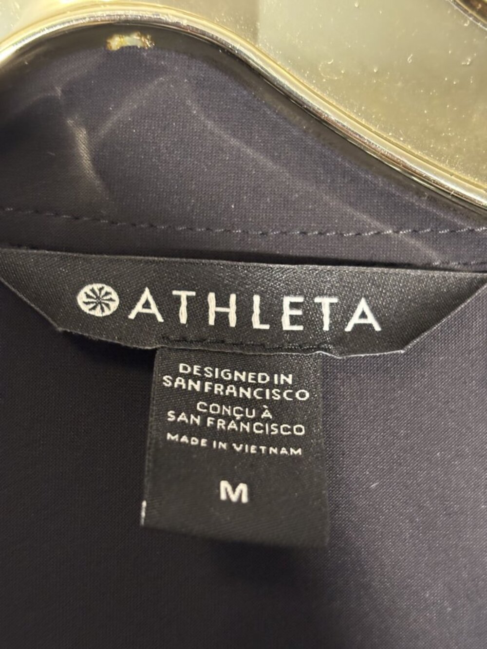 Athleta Black Midi Shirt Dress W/ Collar & Long Sleeves Button Front Size M - Picture 5 of 14